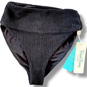 Beach Bunny Gillian Black High-Waist Bikini Bottom XS